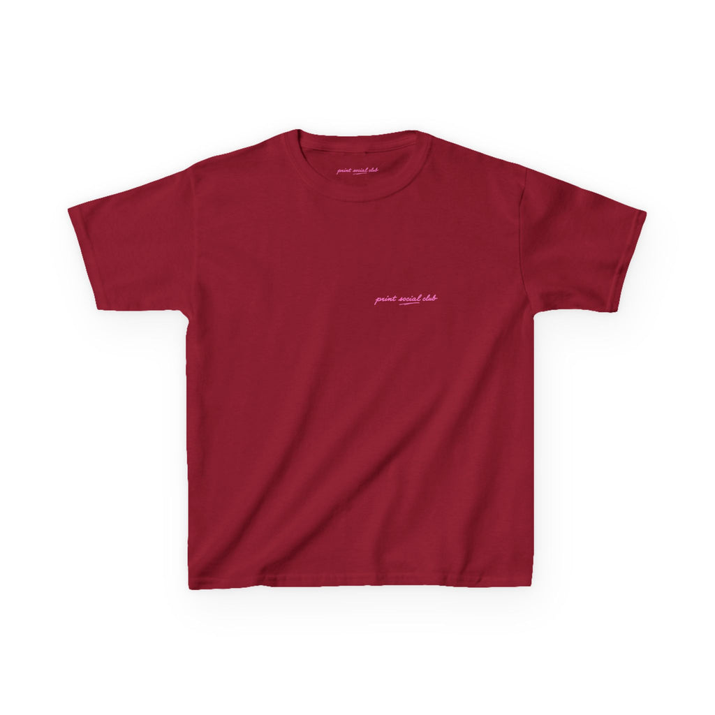 LNF Baby Tee in Cardinal Red, front