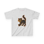 Black Cat Baby Tee in Ash, front