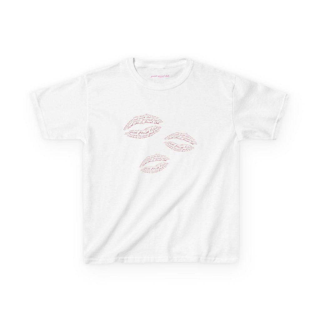 Print Kisses Baby Tee, front
