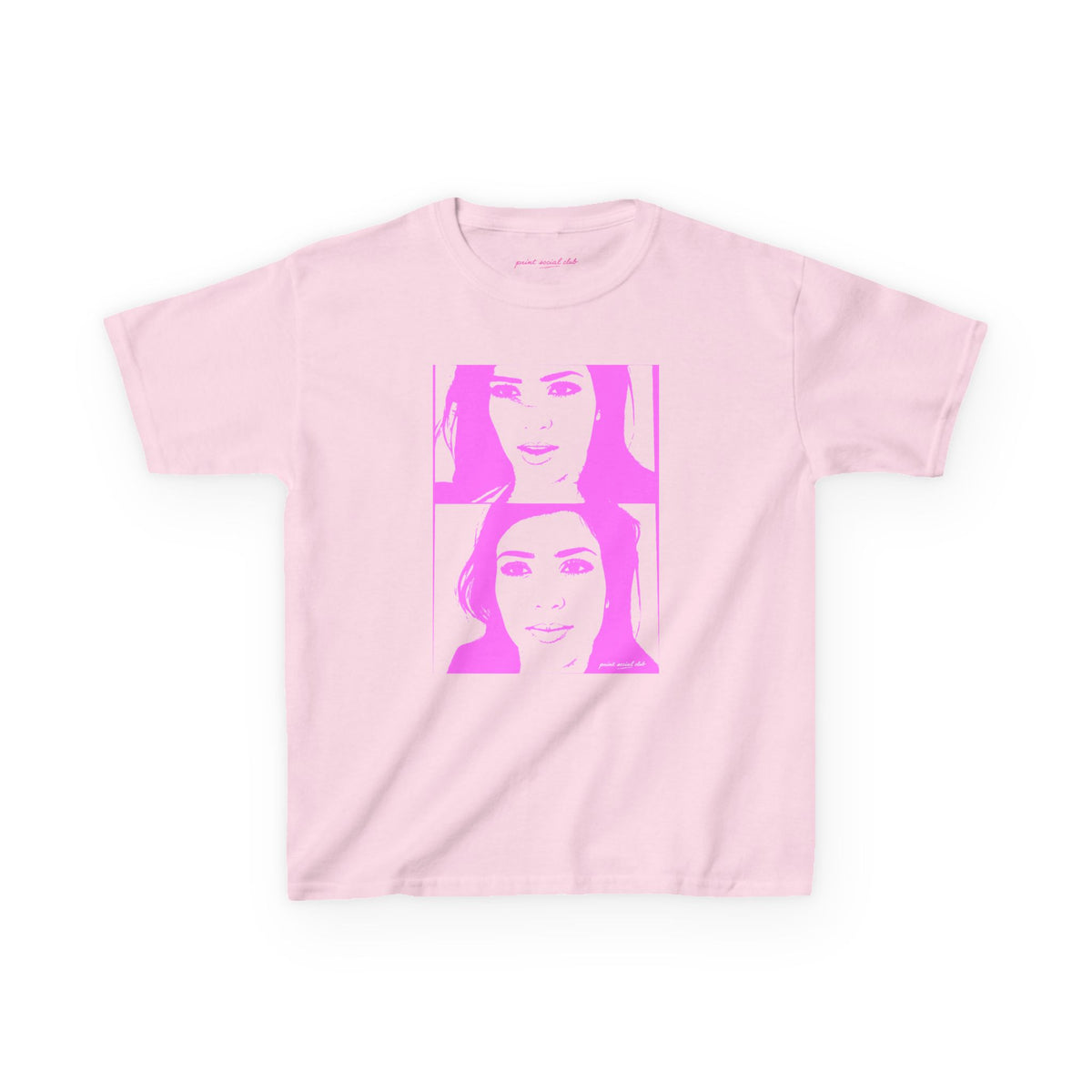 Kim2016 Baby Tee in Light Pink, front
