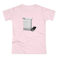 Smoking Kills print on orchid pink women's fitted tee, front view