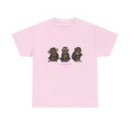 Wise Monkeys Classic Tee in Light Pink, front