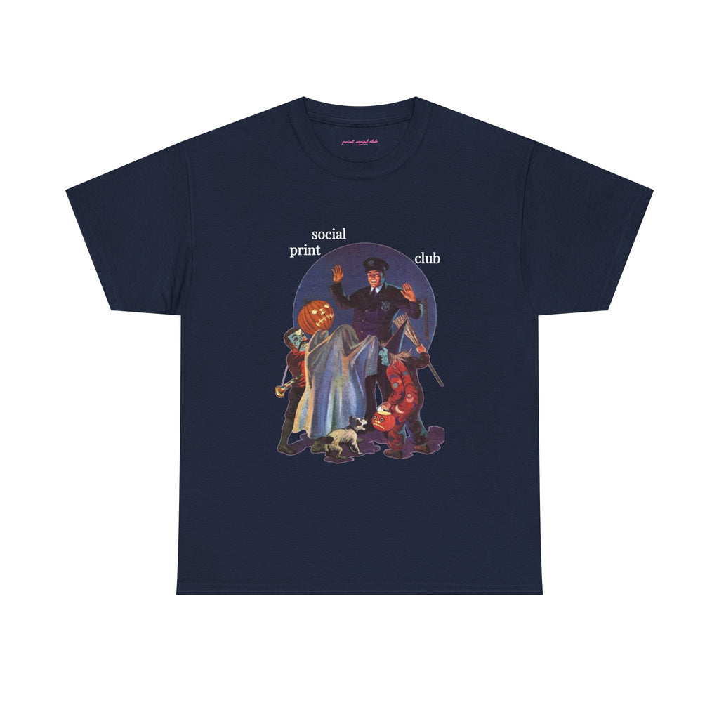 Trick Or Treaters Classic Tee in Navy, front