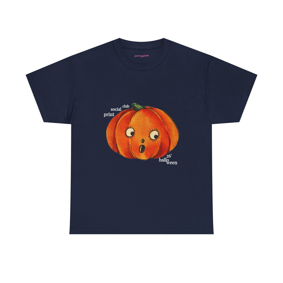 Halloween 26 Classic Tee in Navy, front