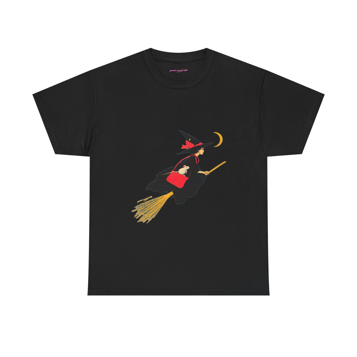 Flying Witch Classic Tee in Black, front