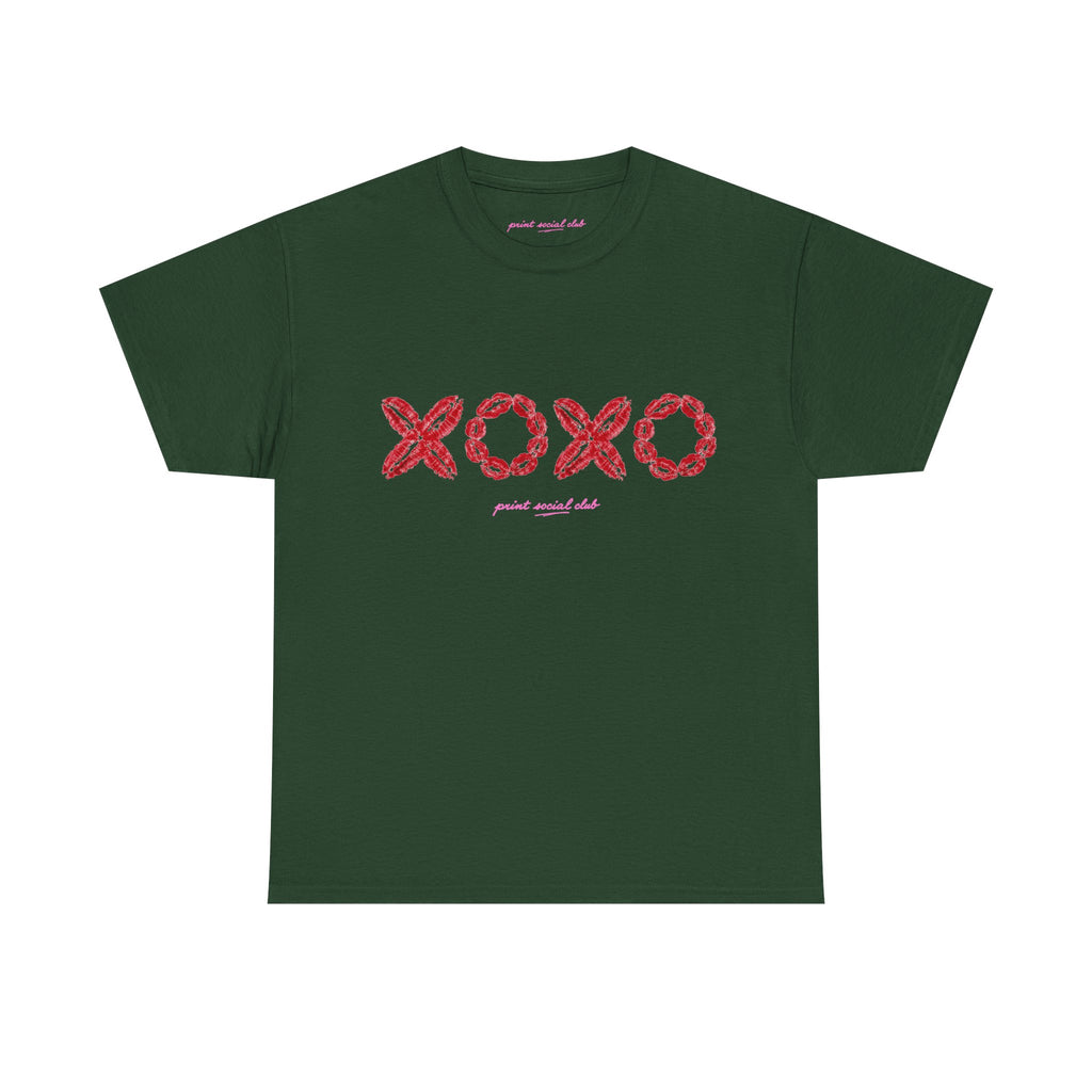 XOXO Classic Tee in Forest Green, front