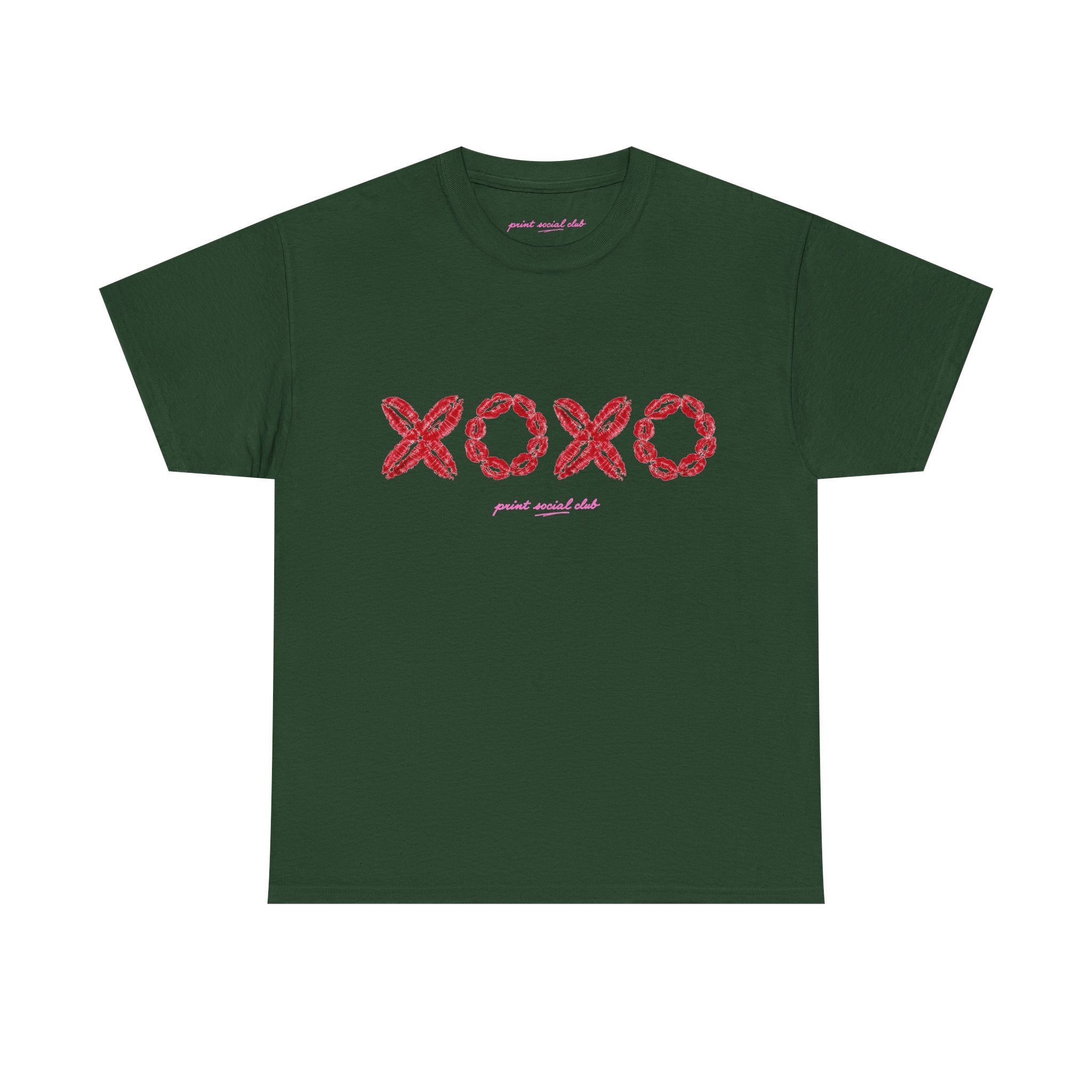 XOXO Classic Tee in Forest Green, front