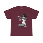 Hands-Up Classic Tee in Maroon, front