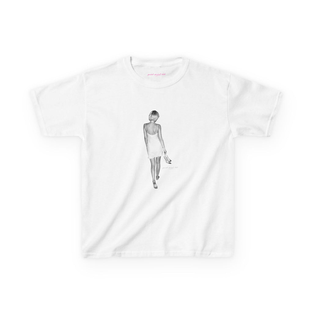 Heels in Hand Baby Tee, front