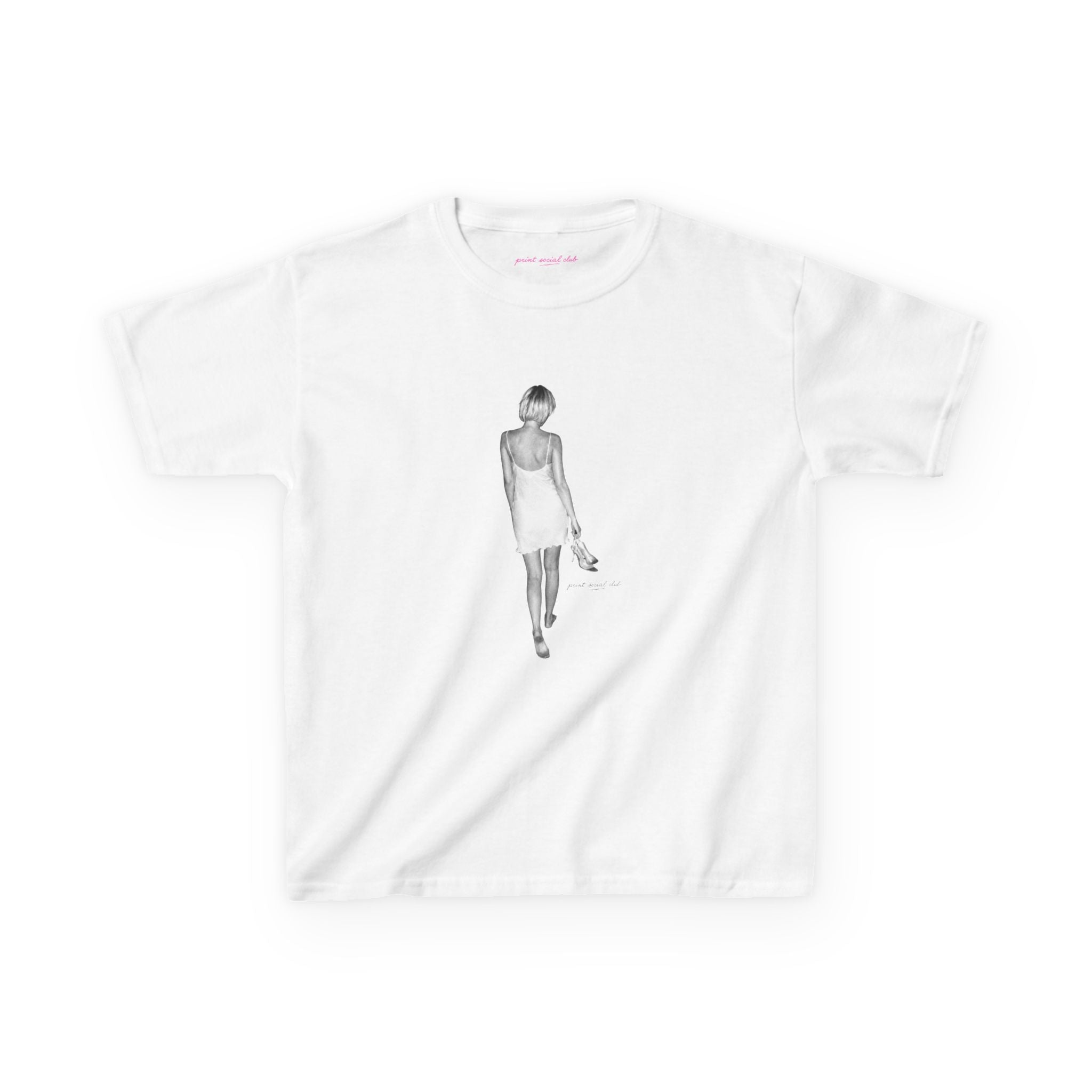 Heels in Hand Baby Tee, front