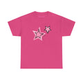 Shooting Stars Pink Classic Tee in Heliconia, front