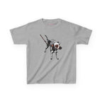 Skeleton Dog Baby Tee in Sport Grey, front