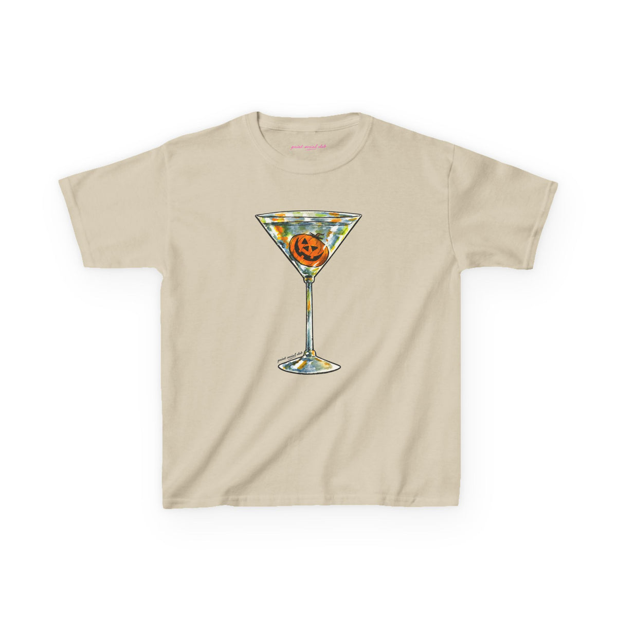 Pumpkin Martini Baby Tee, front