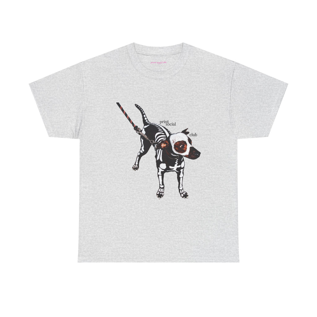 Skeleton Dog Classic Tee in Ash, front