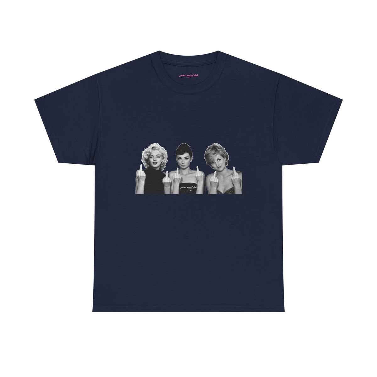 Iconic 3 Classic Tee in Navy, front