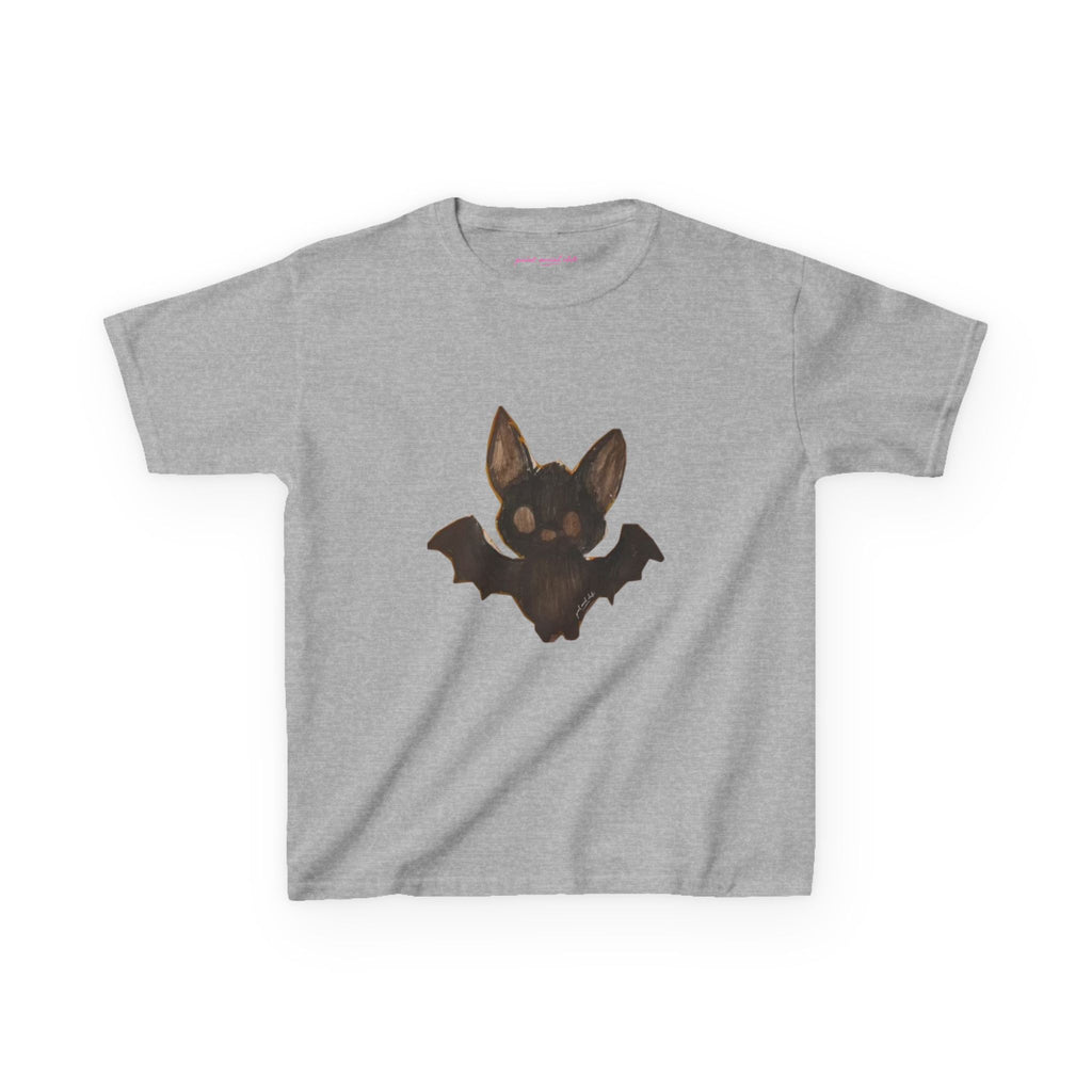 Little Bat Baby Tee in Sport Grey, front