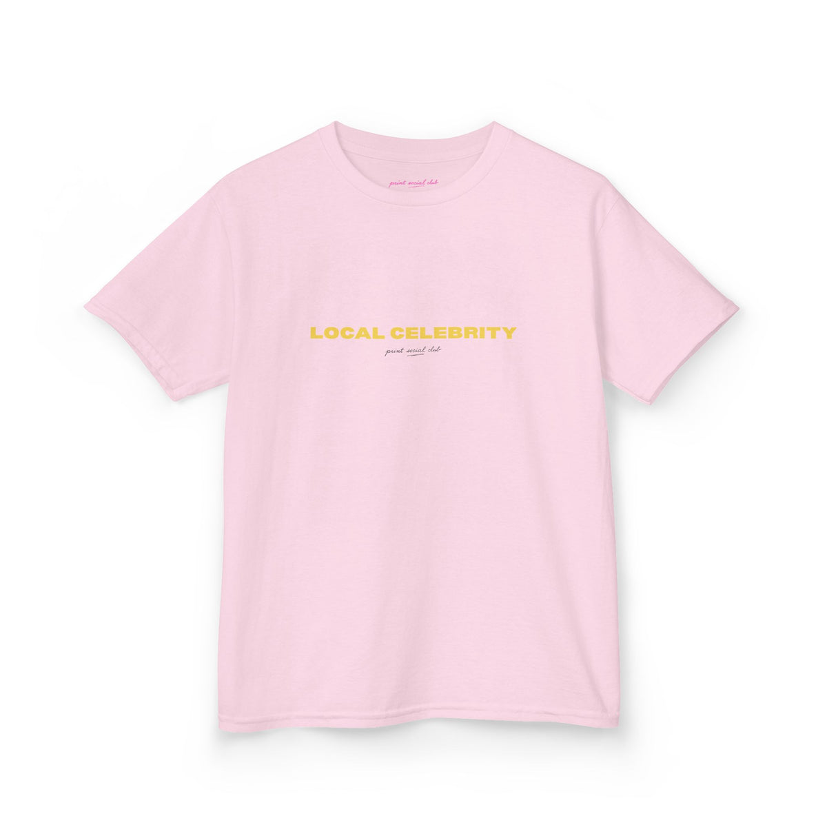 Local Celebrity Baby Tee, front