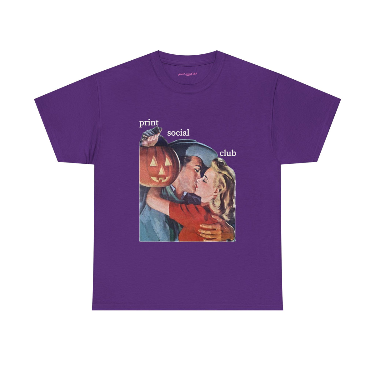Pumpkin Kiss Classic Tee in Purple, front