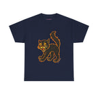 Black Cat Classic Tee in Navy, front