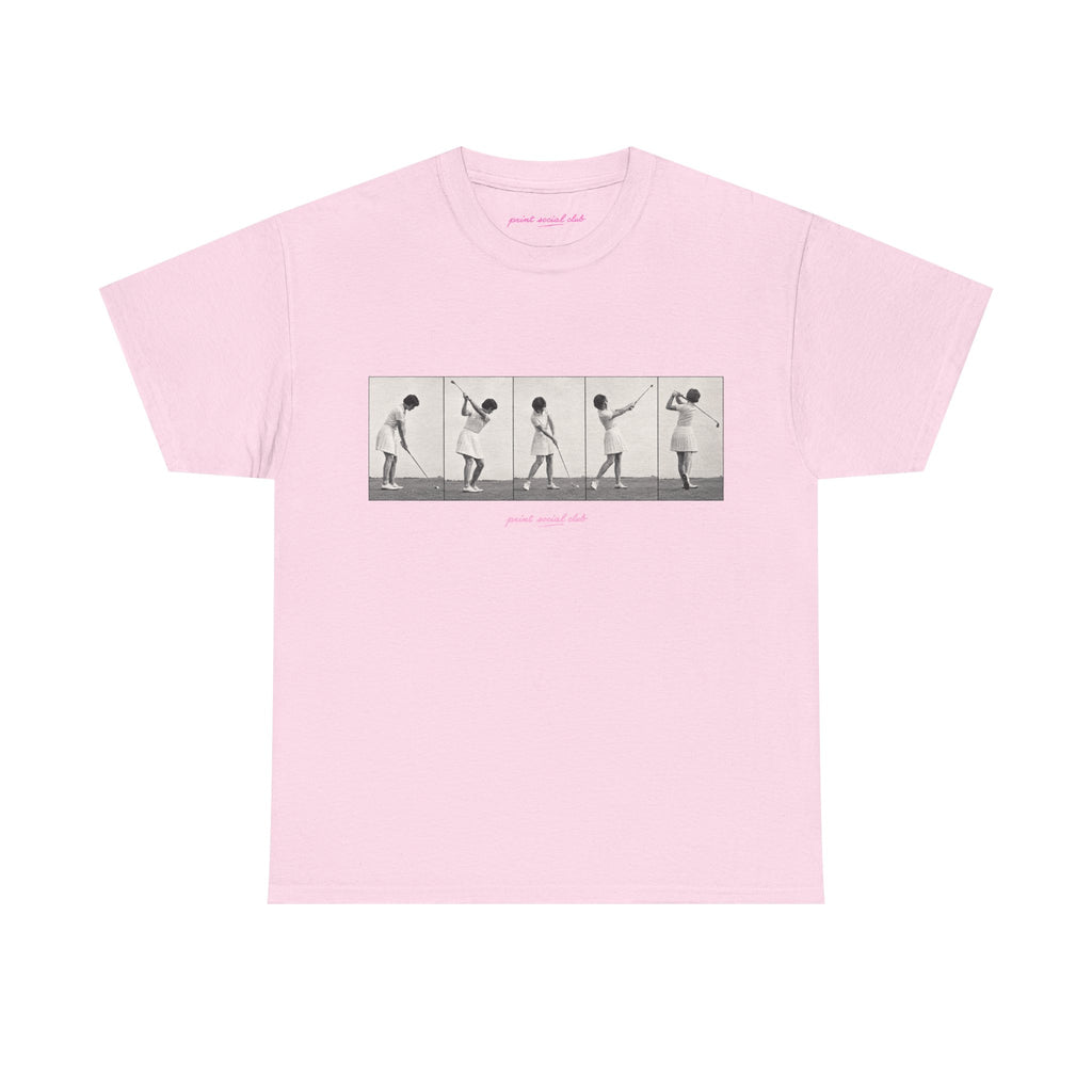 PSC Golf Club Classic Tee in Light Pink, front