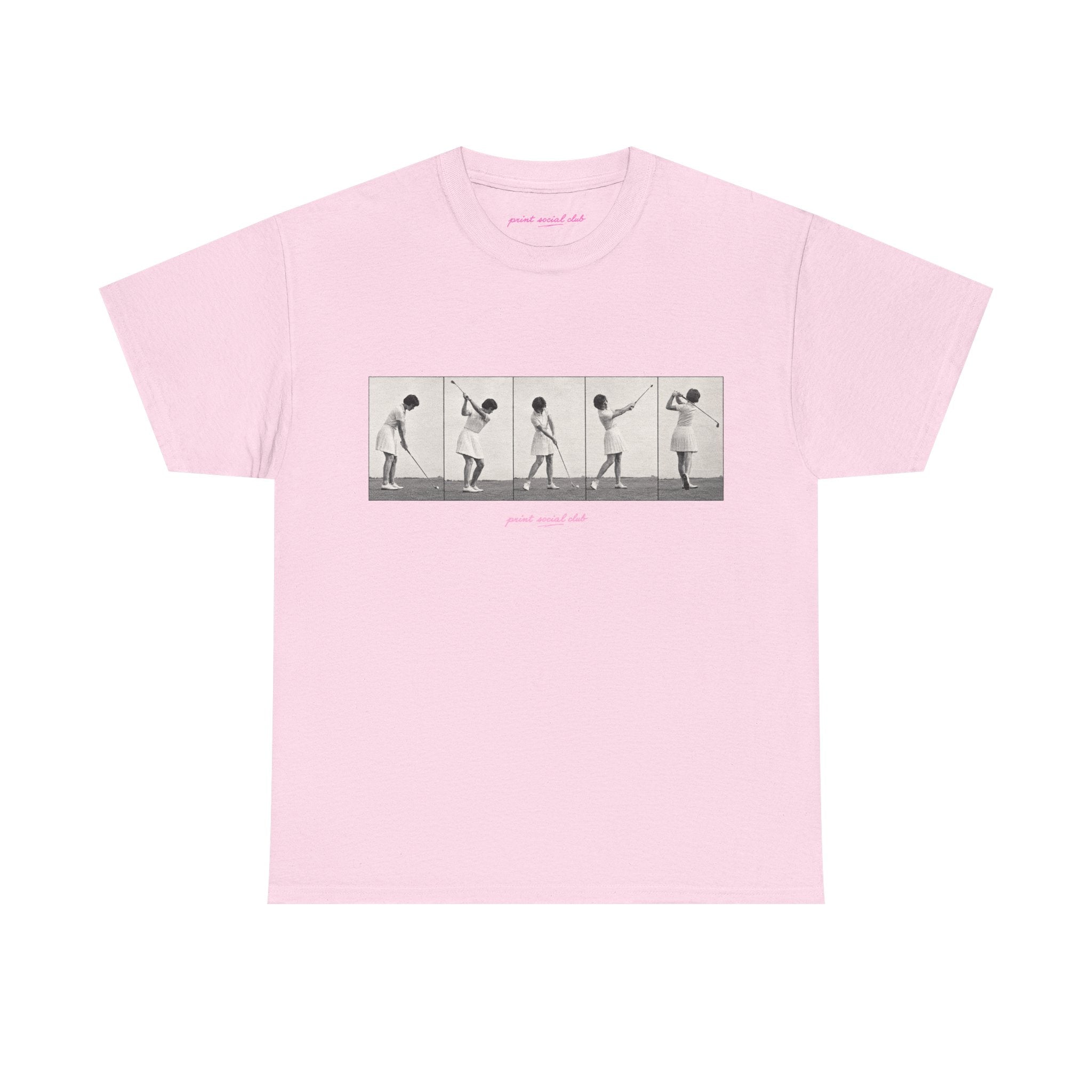 PSC Golf Club Classic Tee in Light Pink, front