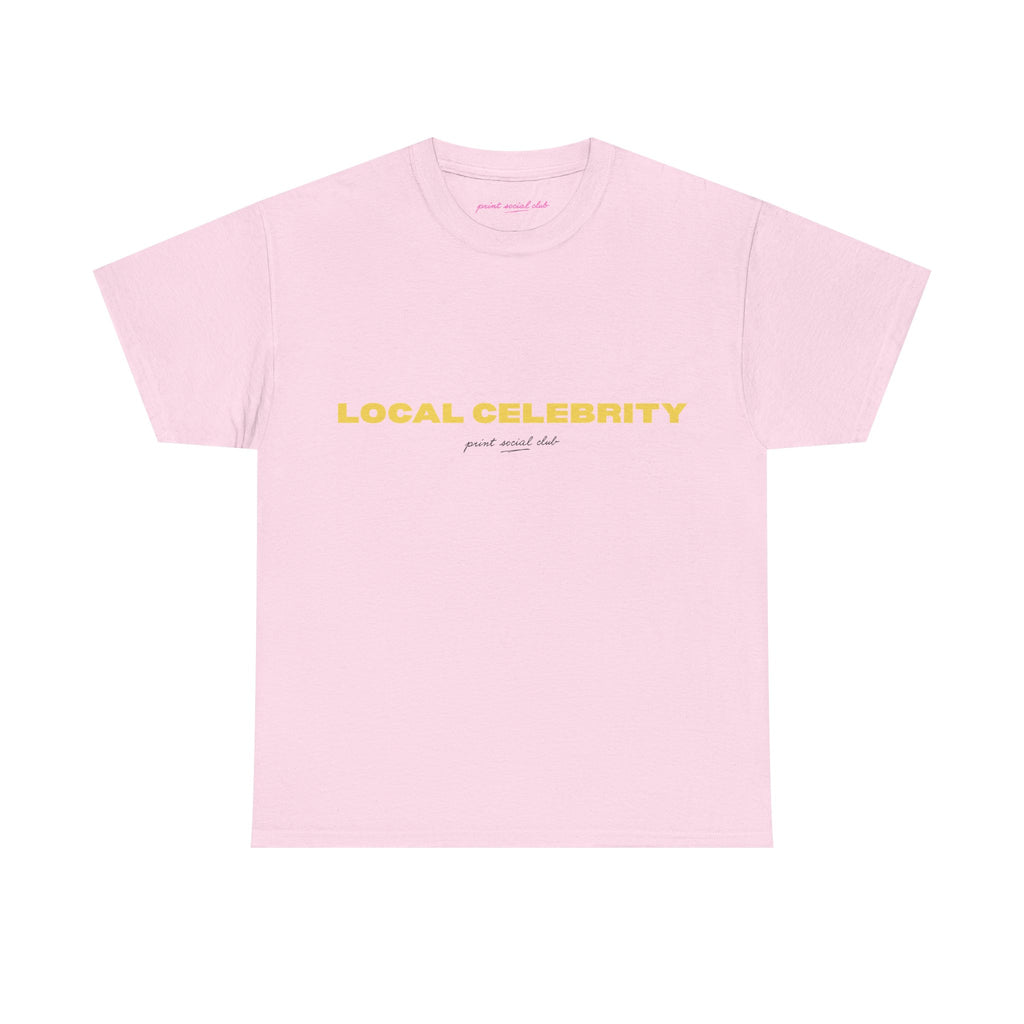 Local Celebrity Classic Tee in Light Pink, front
