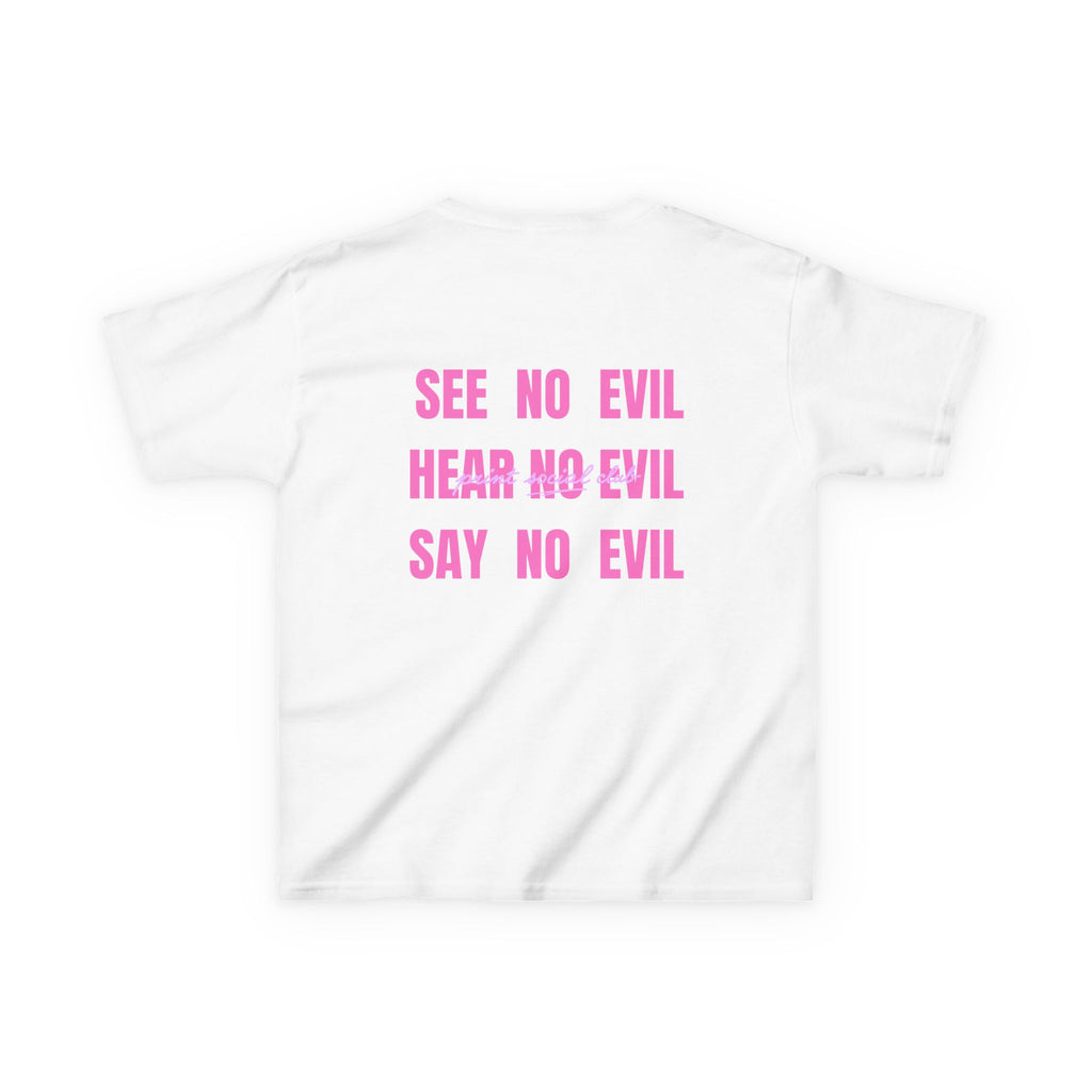 Wise Monkeys Baby Tee - double sided, front