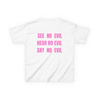 Wise Monkeys Baby Tee - double sided, front