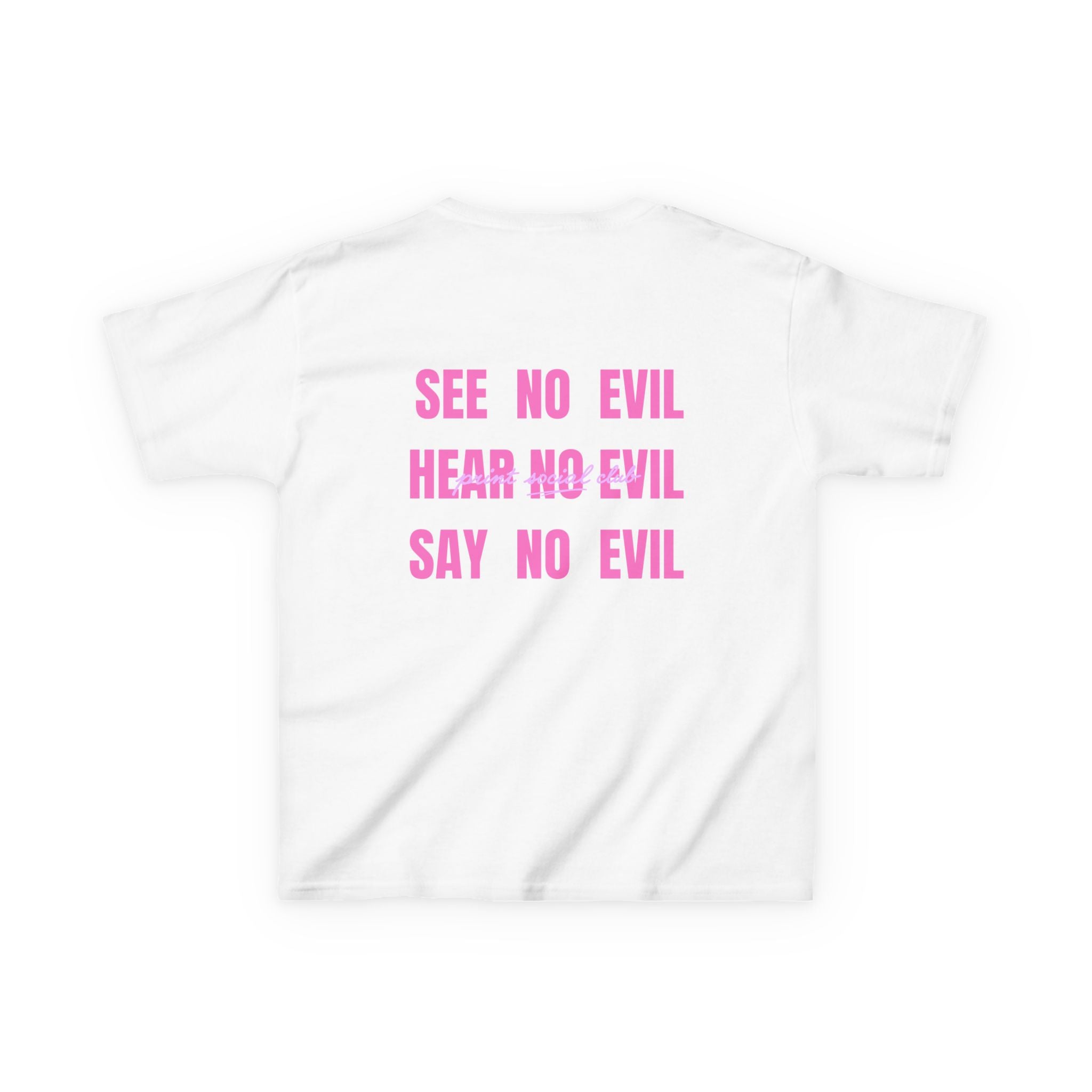 Wise Monkeys Baby Tee - double sided, front