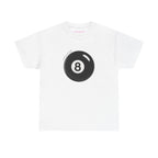 Lucky 8 Classic Tee in White, front