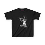 Hands-Up Baby Tee in Black, front