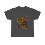 Black Cat Classic Tee in Dark Heather, front