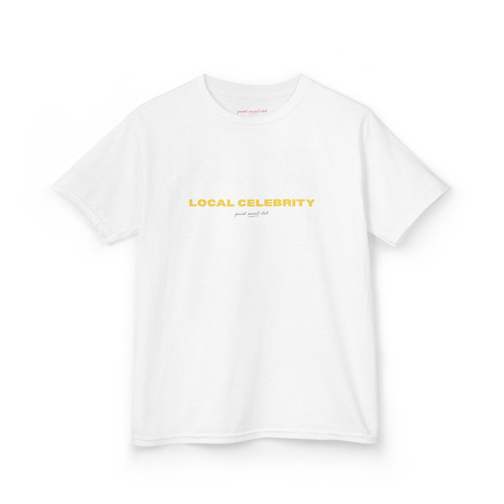 Local Celebrity Baby Tee, front