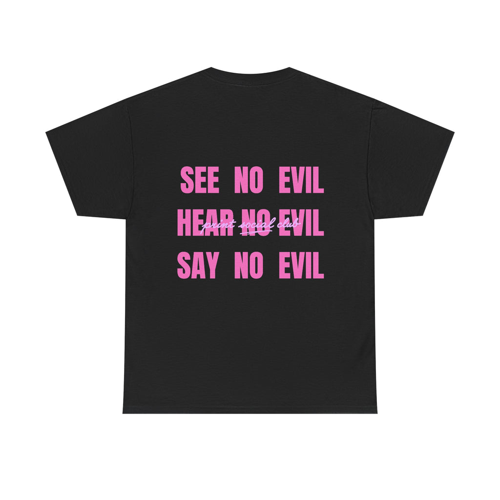 Wise Monkeys Classic Tee - double sided, front