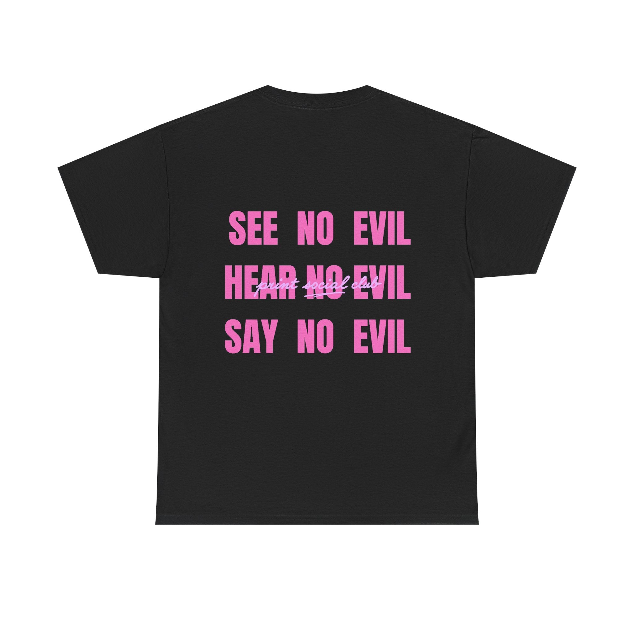 Wise Monkeys Classic Tee - double sided, front