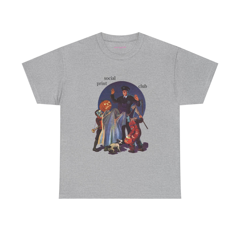 Trick Or Treaters Classic Tee in Sport Grey, front
