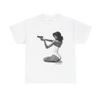Hands-Up Classic Tee in White, front