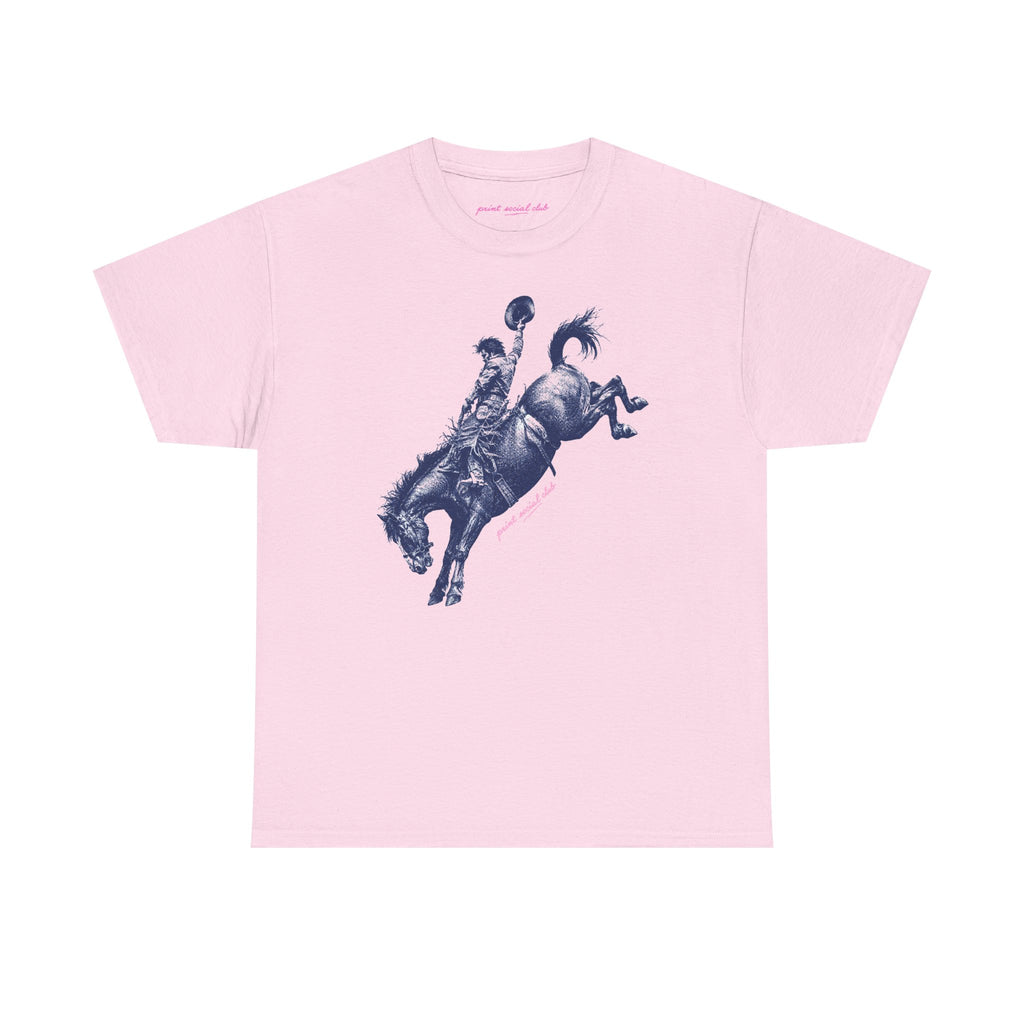 Yeehaw! Classic Tee in Light Pink, front