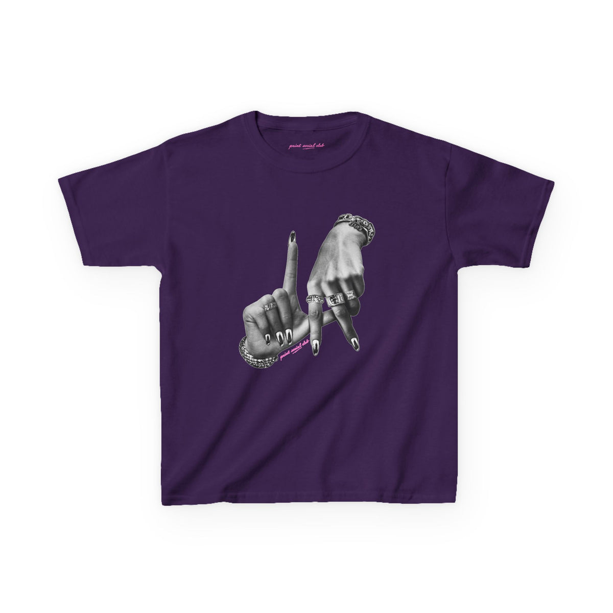 LA Baby Tee in Purple, front