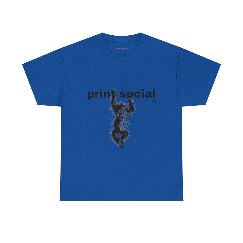 Save Wild Monkeys Classic Tee in Royal, front