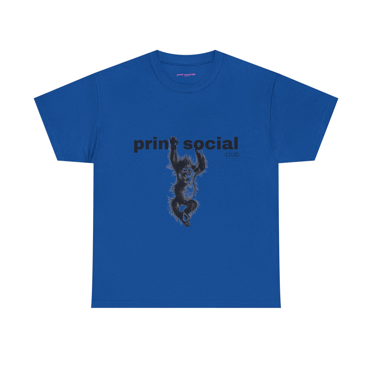 Save Wild Monkeys Classic Tee in Royal, front