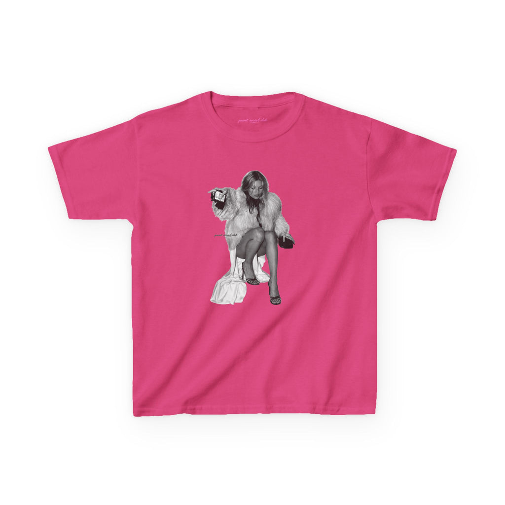 Moss Baby Tee in Heliconia, front