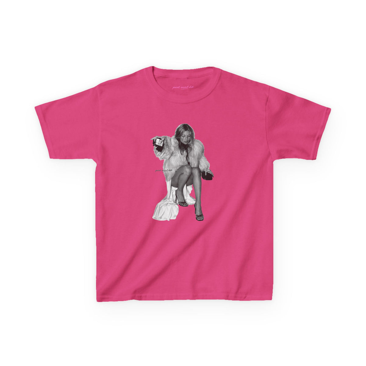Moss Baby Tee in Heliconia, front