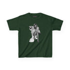 Moss Baby Tee in Forest Green, front