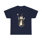 Wizard Cat Classic Tee in Navy, front