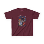 Trick Or Treaters Baby Tee in Maroon, front