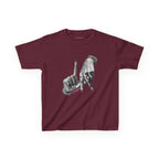 LA Baby Tee in Maroon, front