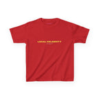 Local Celebrity Baby Tee in Red, front