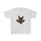 Little Bat Baby Tee in Ash, front