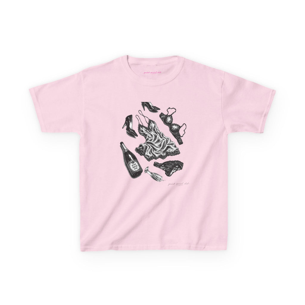 The Aftermath Baby Tee in Light Pink, front